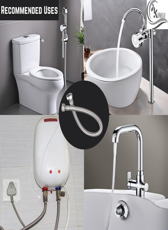 KINIK Aluminium Grip Connection Pipe 12 Inch | Flexible Water Supply Hose for Geyser, Wash Basin & Bathroom | Leak-Proof, Durable & Multi-Purpose - Image 3